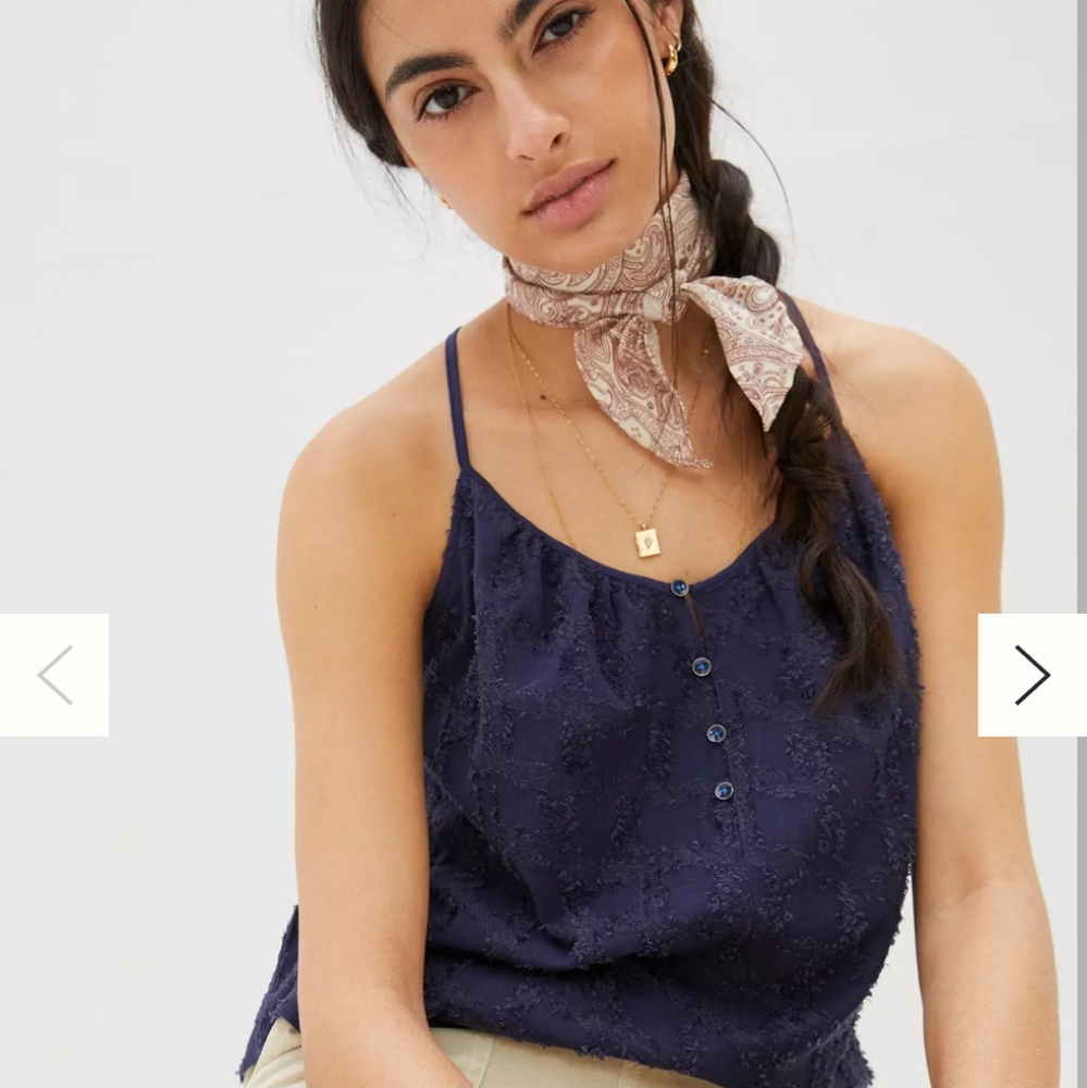 Anthropologie Blue Relaxed Camisole Top